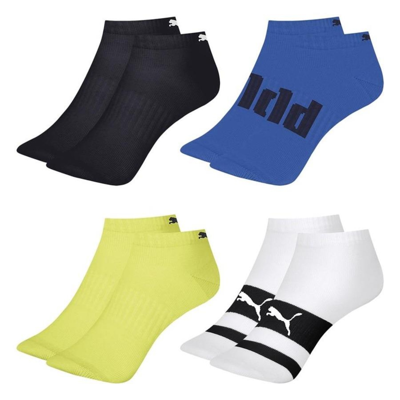 Kit Meias Puma Esportiva - 4 Pares - Masculina - Foto 1