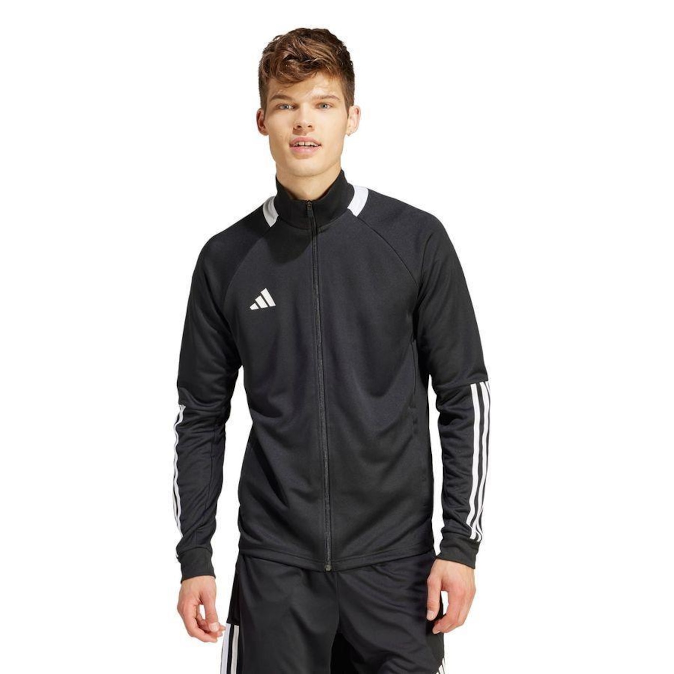 Jaqueta sem Capuz adidas Sereno Três Listras Justa Aeroready - Masculina - Foto 2