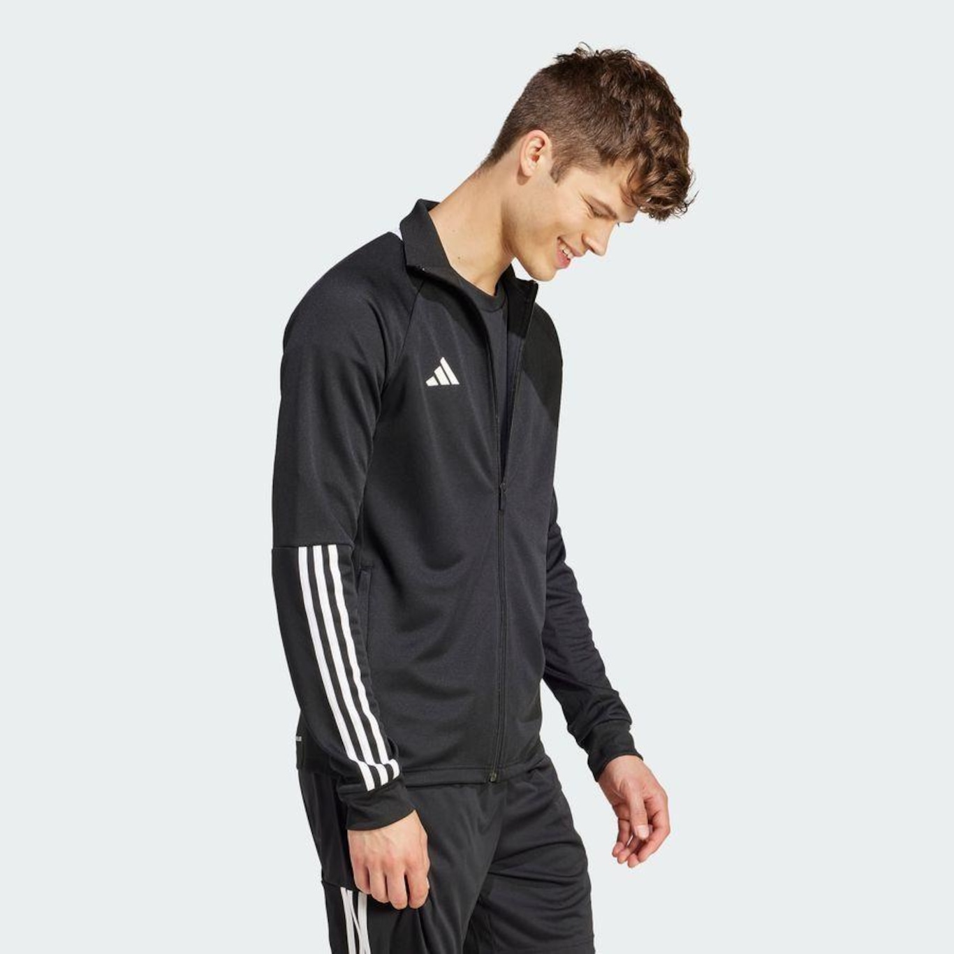 Jaqueta sem Capuz adidas Sereno Três Listras Justa Aeroready - Masculina - Foto 5