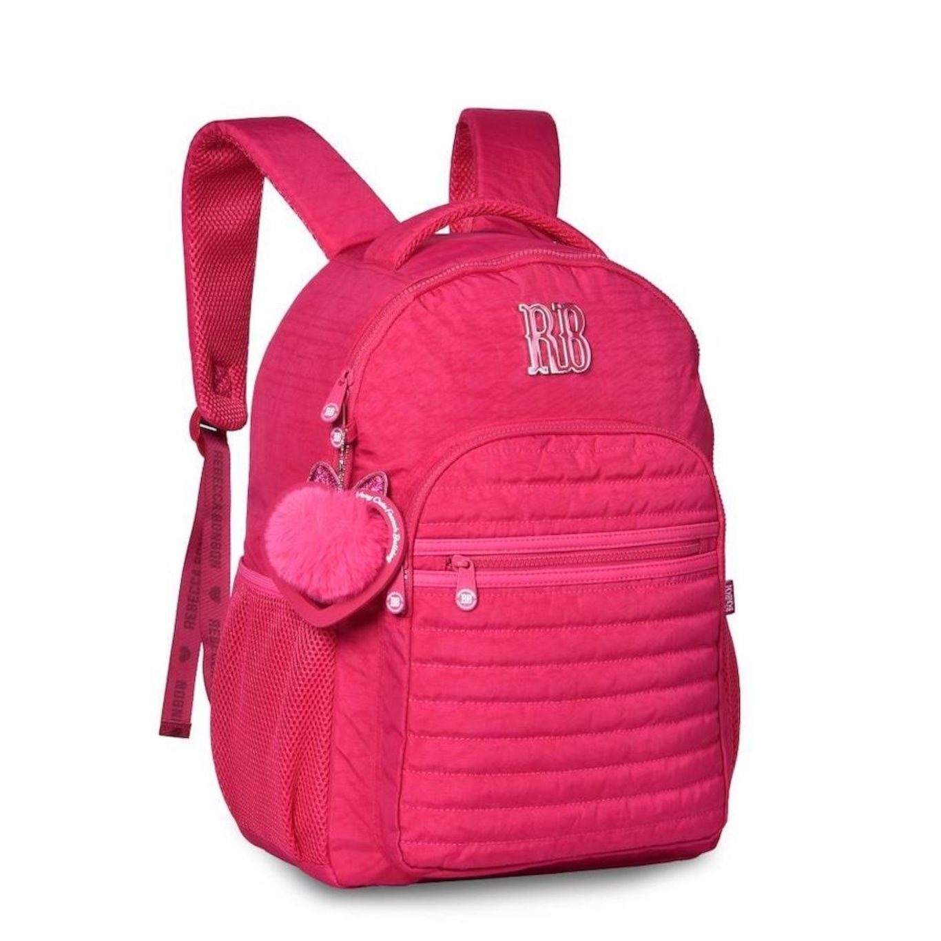 Mochila Rebecca Bonbon 17 de Costas com Chaveiro Duplo Matelasse Crinkle Rb24041 - Foto 1