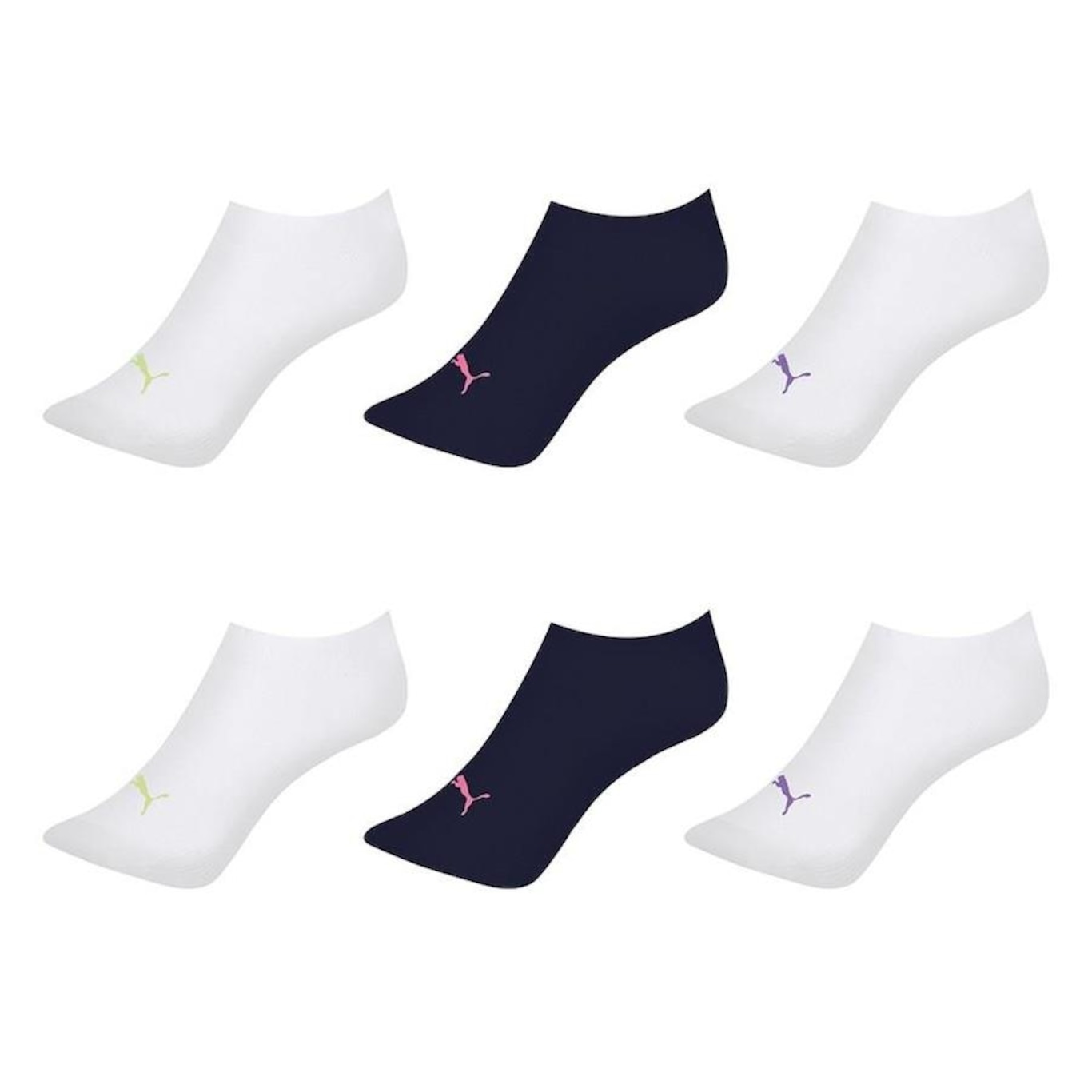 Kit Meia Sapatilha Puma Esportiva - 6 Pares - Feminino - Foto 2