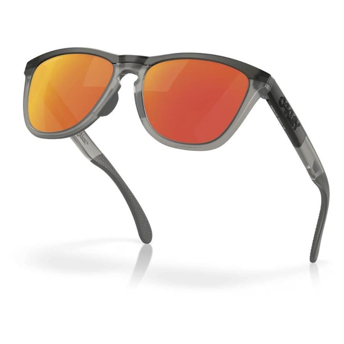 Óculos de Sol Unissex Oakley Frogskins Range Matte Grey Smoke - Foto 3