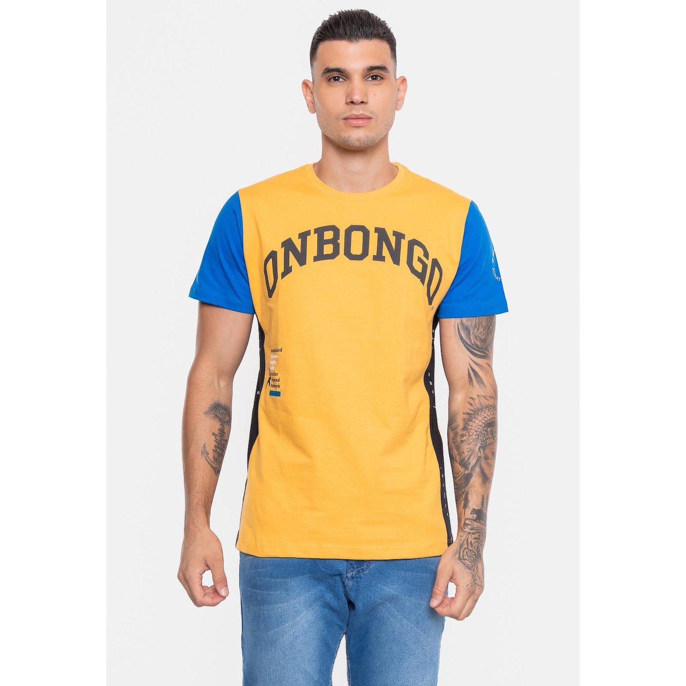 Camiseta Onbongo Especial Mosaico Brazil - Masculina - Foto 1