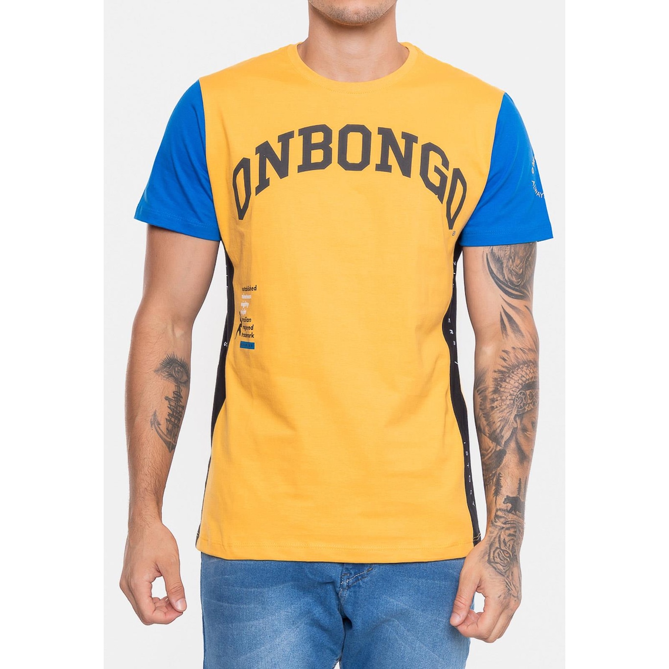 Camiseta Onbongo Especial Mosaico Brazil - Masculina - Foto 3