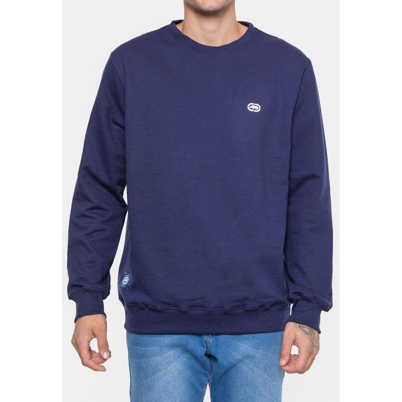 Blusão de Moletom sem Capuz Ecko Fashion Basic Cream - Masculino - Foto 3