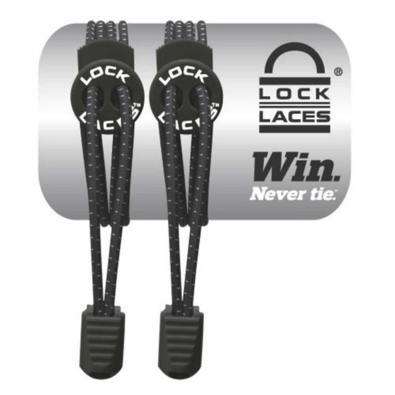 Cadarço Elástico Lock Laces Preto Unissex - Foto 6