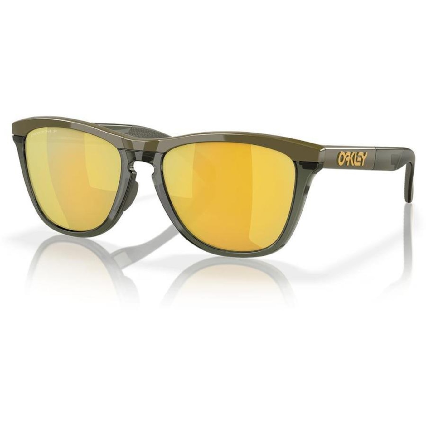 Óculos de Sol Unissex Oakley Frogskins Range Dark Brush Prizm 24K Polarized - Foto 1