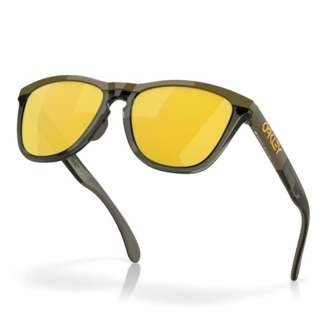 Óculos de Sol Unissex Oakley Frogskins Range Dark Brush Prizm 24K Polarized - Foto 3