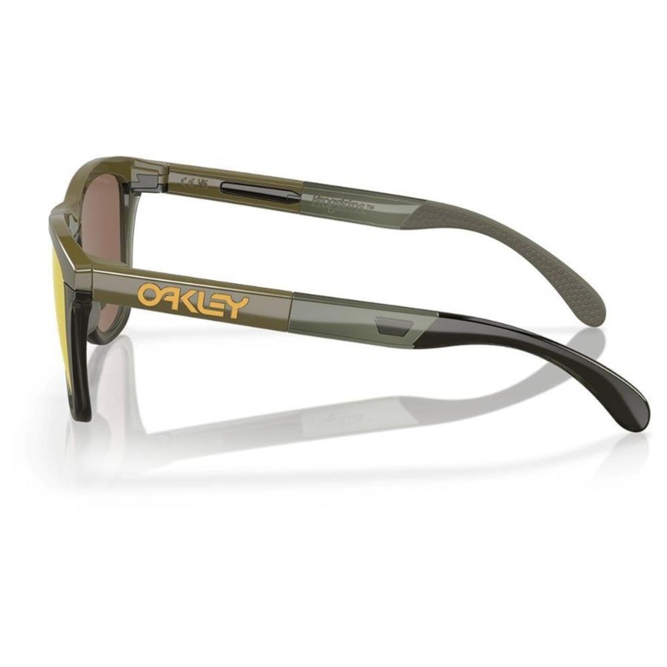 Óculos de Sol Unissex Oakley Frogskins Range Dark Brush Prizm 24K Polarized - Foto 4