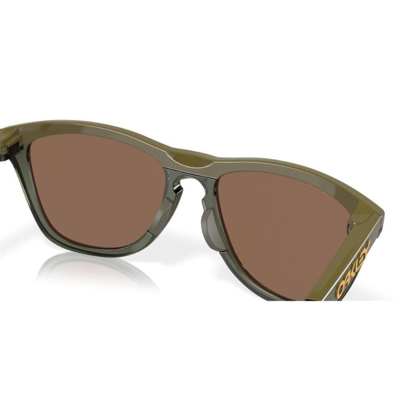 Óculos de Sol Unissex Oakley Frogskins Range Dark Brush Prizm 24K Polarized - Foto 5