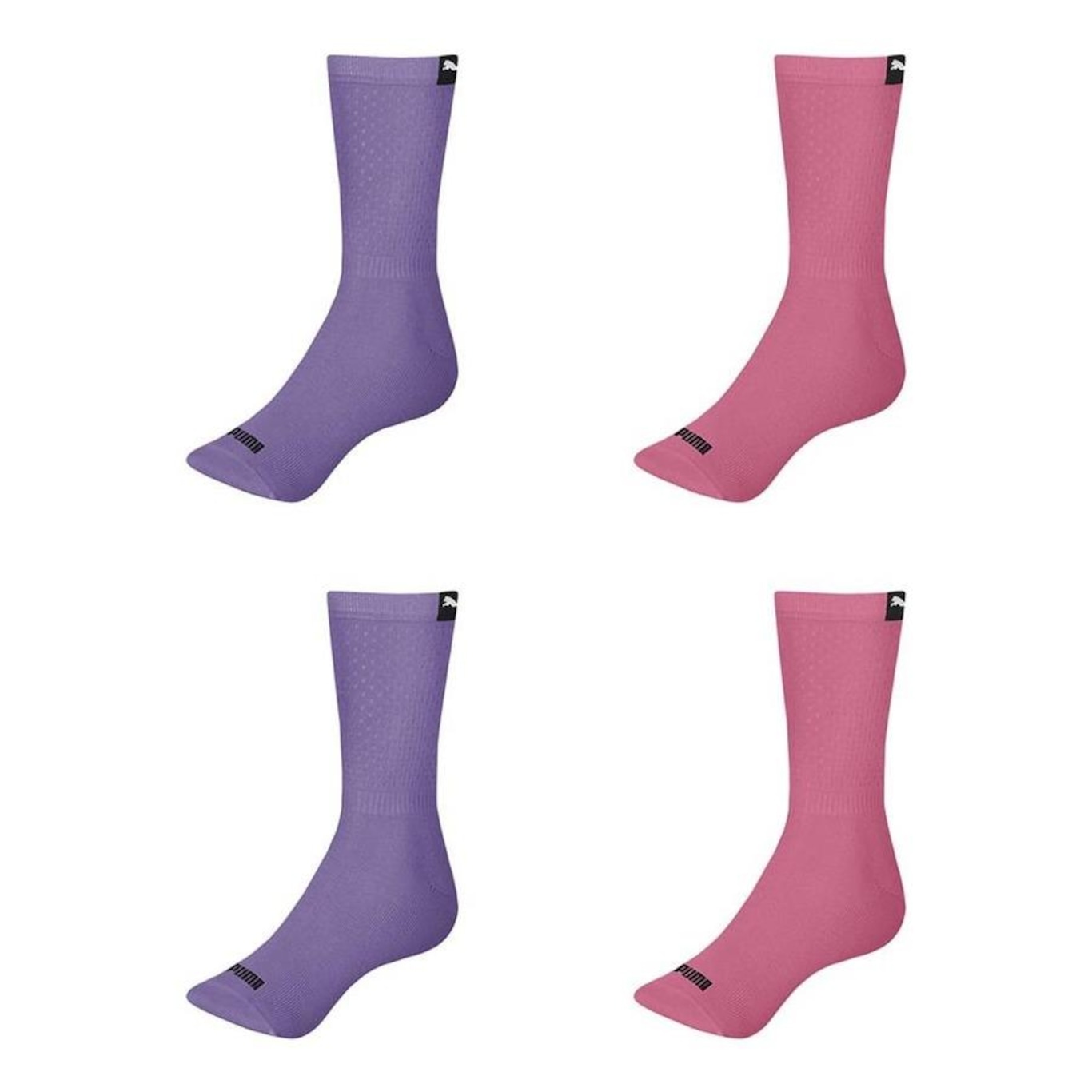 Kit Meia Puma Esportiva - 4 Pares - Feminino - Foto 2