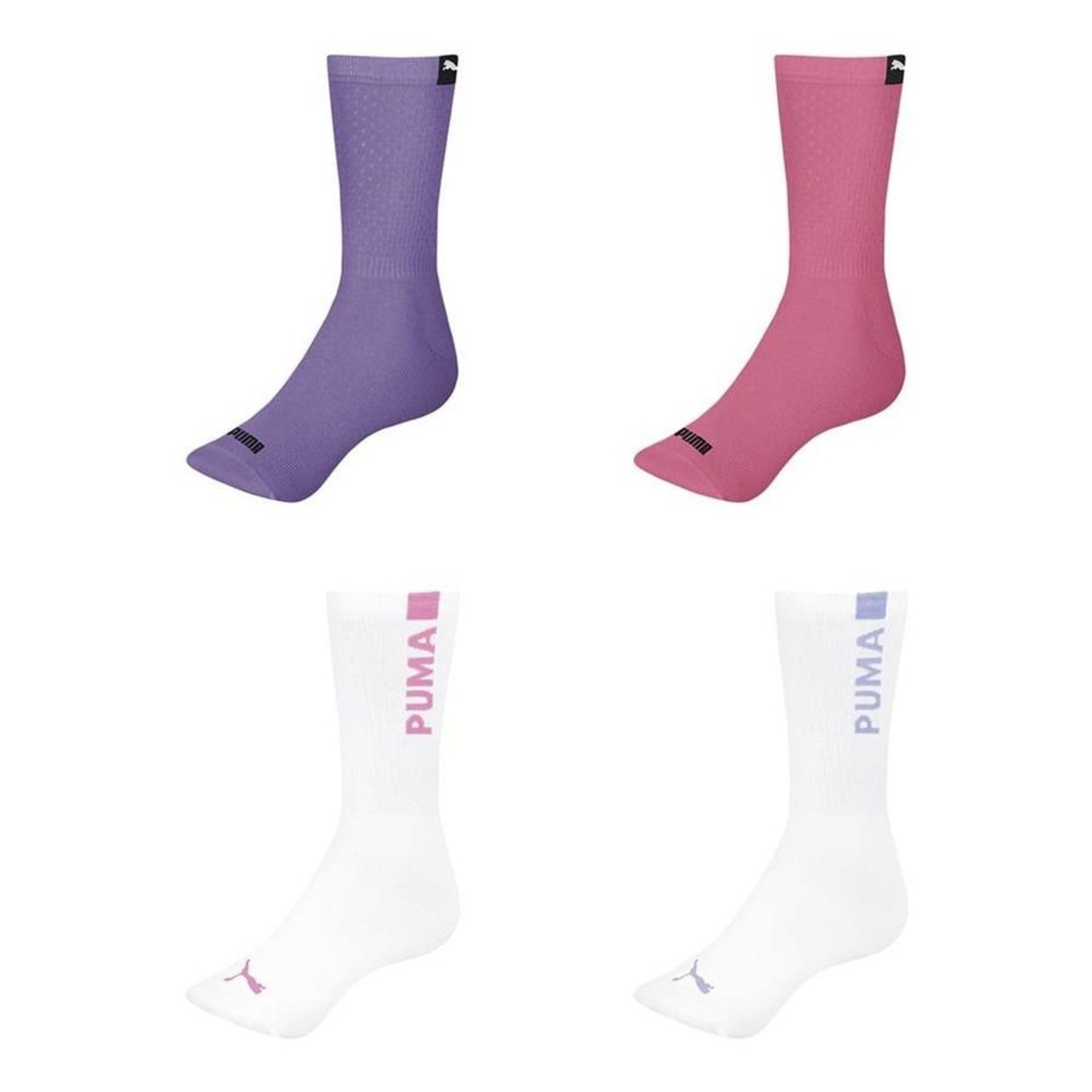 Kit Meia Puma Esportiva - 4 Pares - Feminino - Foto 2