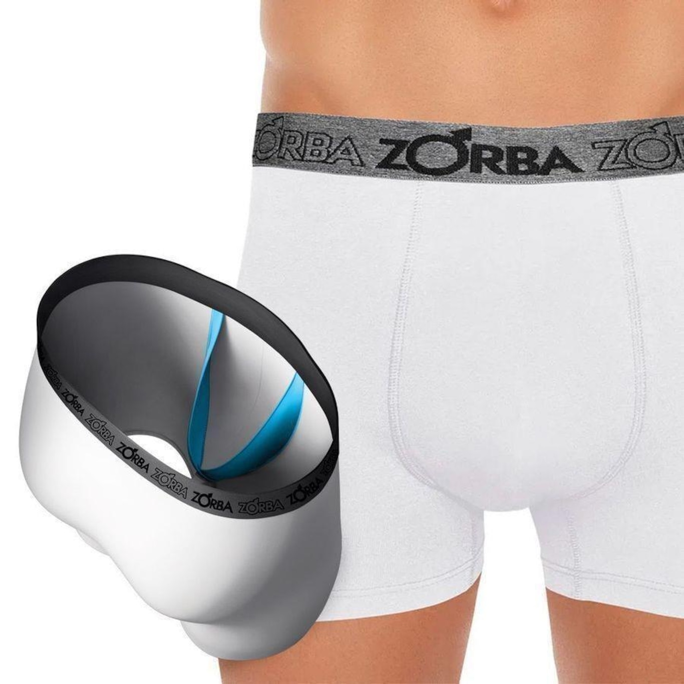 Kit 3 Cuecas Zorba Boxer com Suporte Anatômico 667 - Foto 2