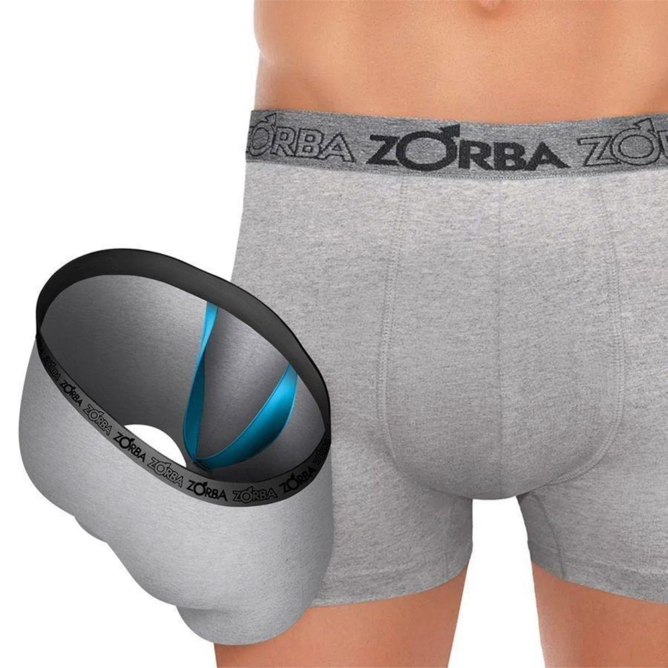 Kit 3 Cuecas Zorba Boxer com Suporte Anatômico 667 - Foto 3