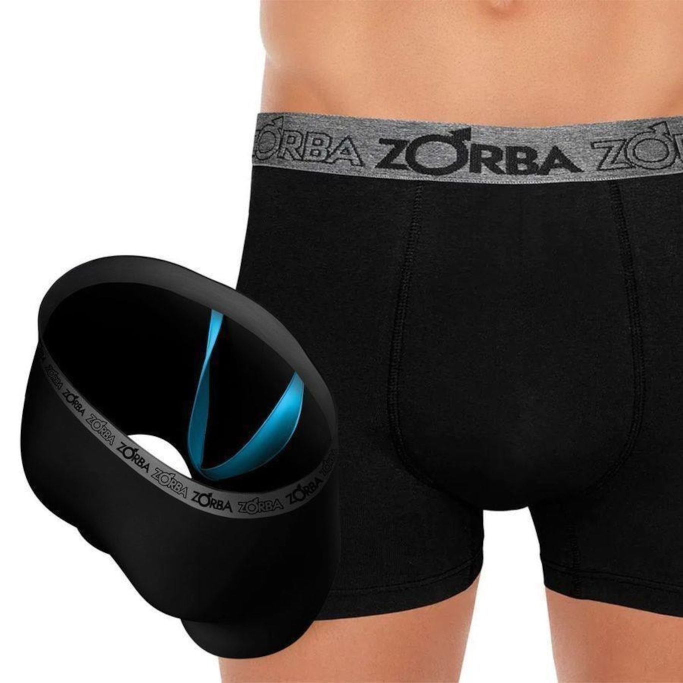 Kit 3 Cuecas Zorba Boxer com Suporte Anatômico 667 - Foto 4