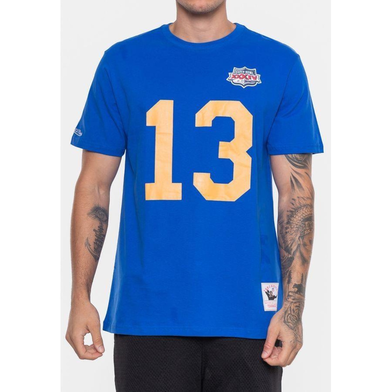 Camiseta Mitchell & Ness Nfl Los Angeles Rams Kurt Warner - Masculina - Foto 1