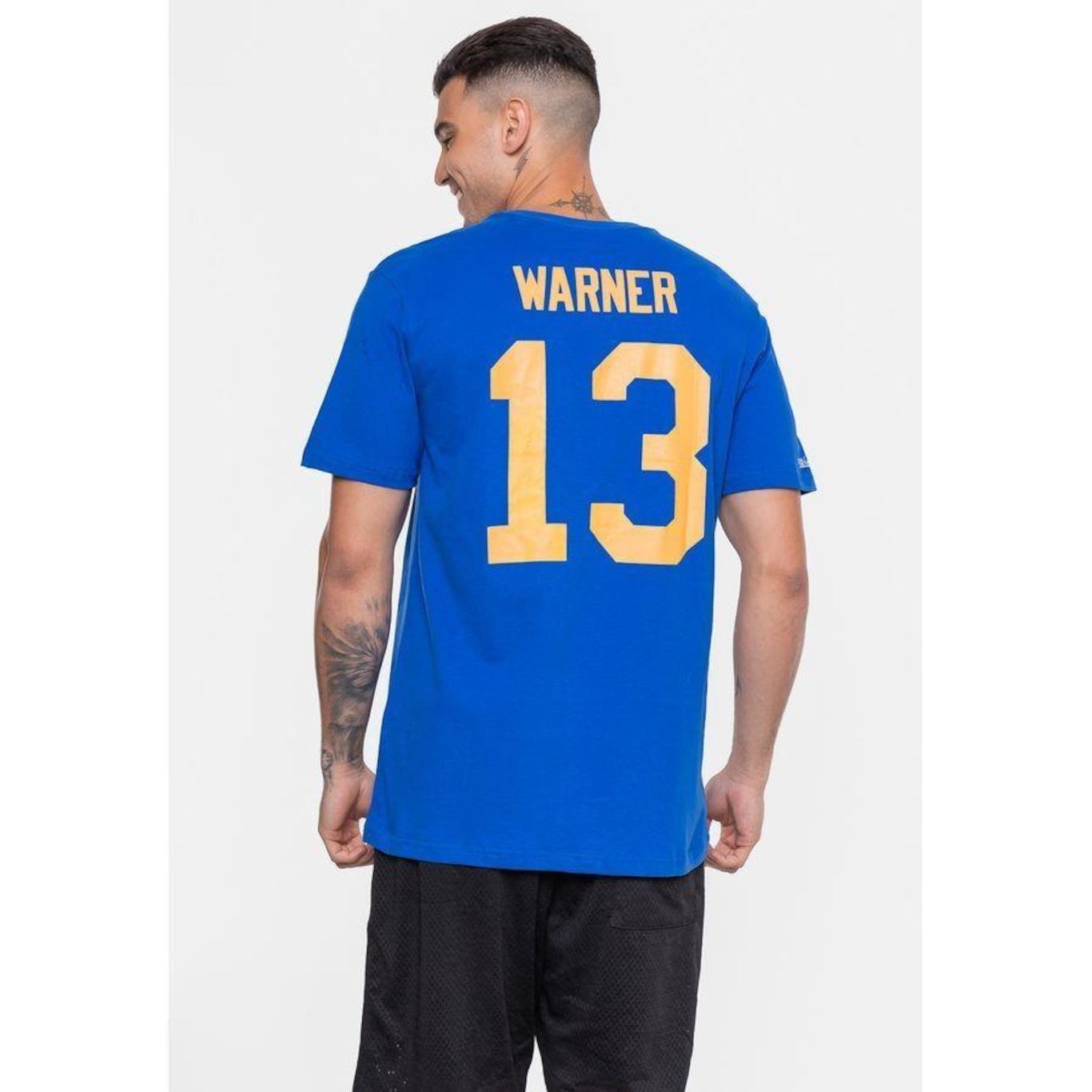 Camiseta Mitchell & Ness Nfl Los Angeles Rams Kurt Warner - Masculina - Foto 4