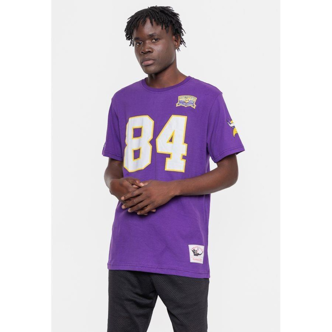 Camiseta Mitchell & Ness Nfl Minesota Vikings Randy Moss - Masculina - Foto 4