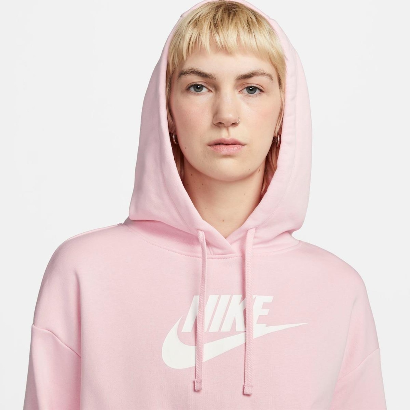 Blusão Nike Sportswear Club Fleece Crop - Feminino - Foto 3