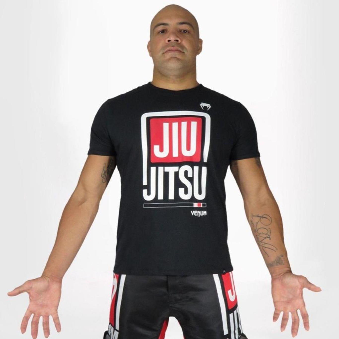 Camiseta Venum Jiu Jitsu Grau Dark - Masculina - Foto 2