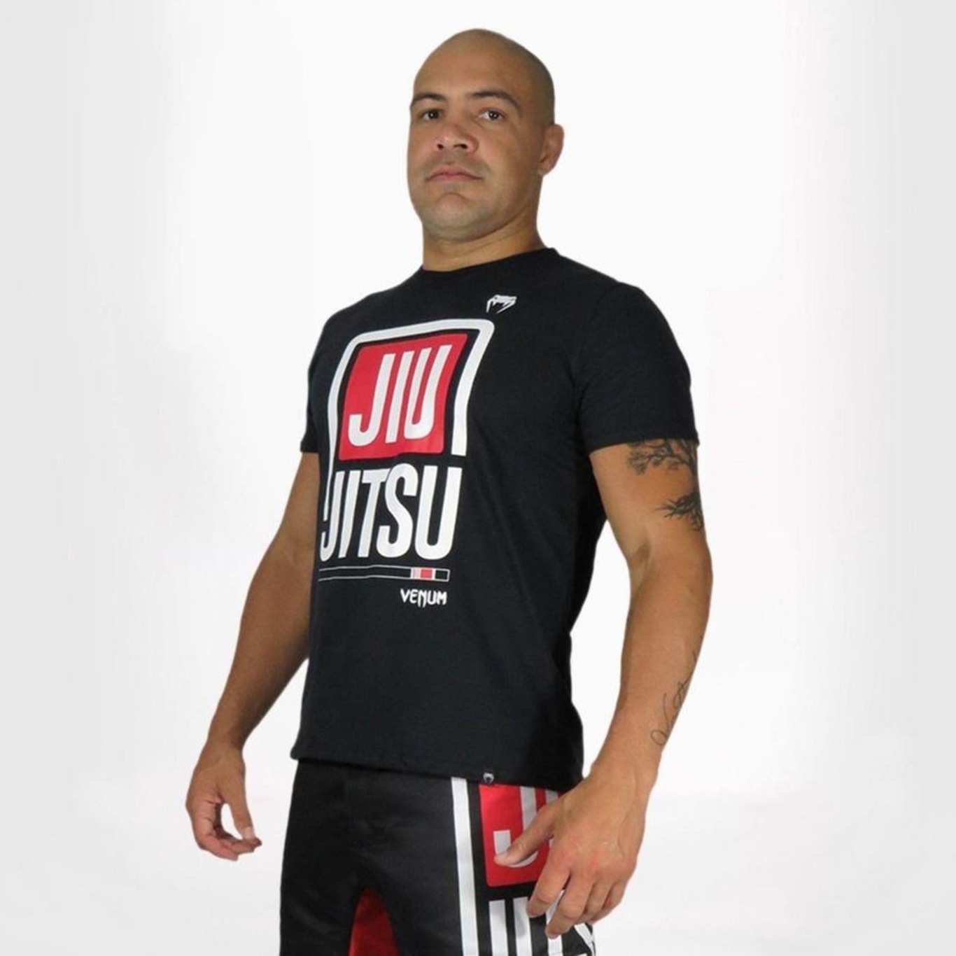 Camiseta Venum Jiu Jitsu Grau Dark - Masculina - Foto 3