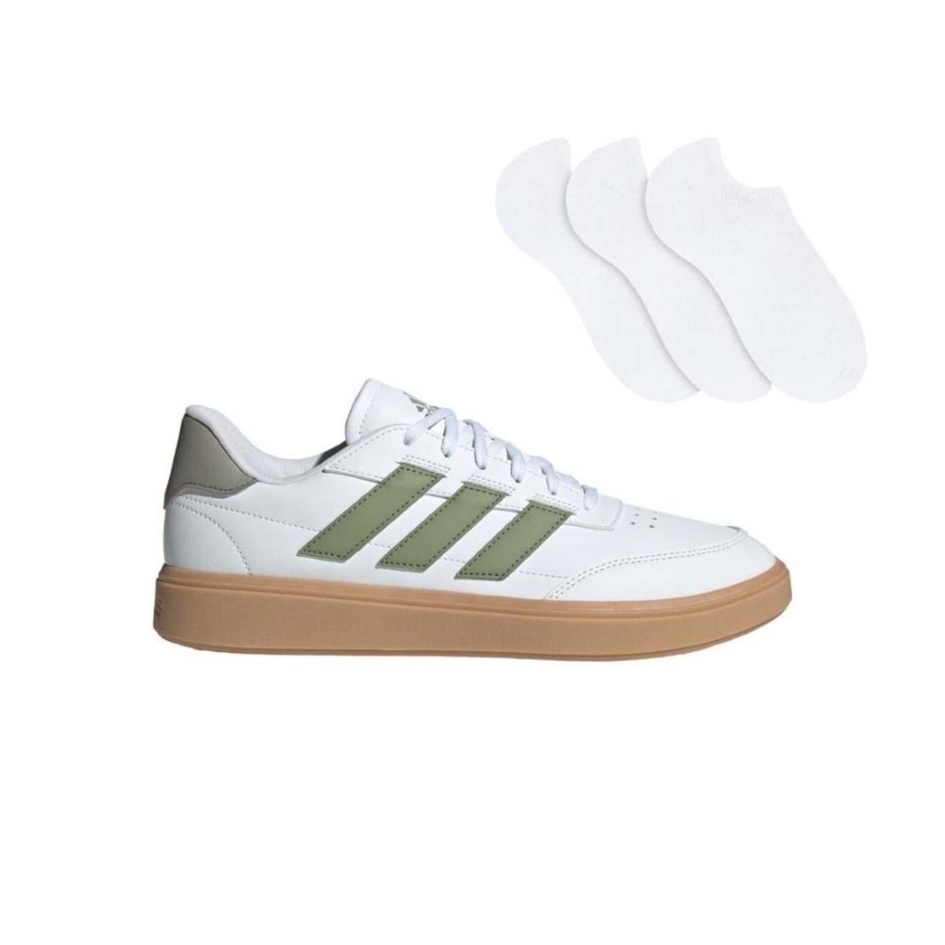 Tênis adidas Courtblock + 3 Pares de Meias - Masculino - Foto 1