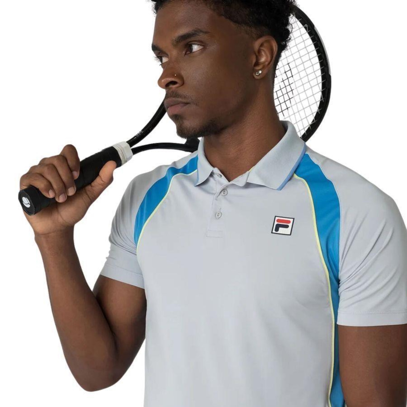 Camisa Polo Fila Backspin Short Sleeve - Masculina - Foto 3