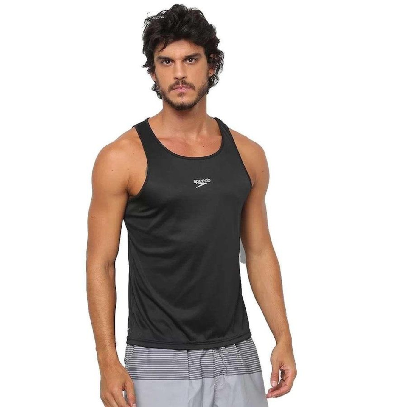 Camiseta Regata Speedo Basic Interlock - Masculina - Foto 1