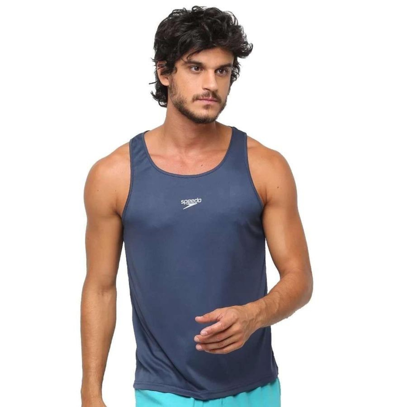 Camiseta Regata Speedo Basic Interlock - Masculina - Foto 1