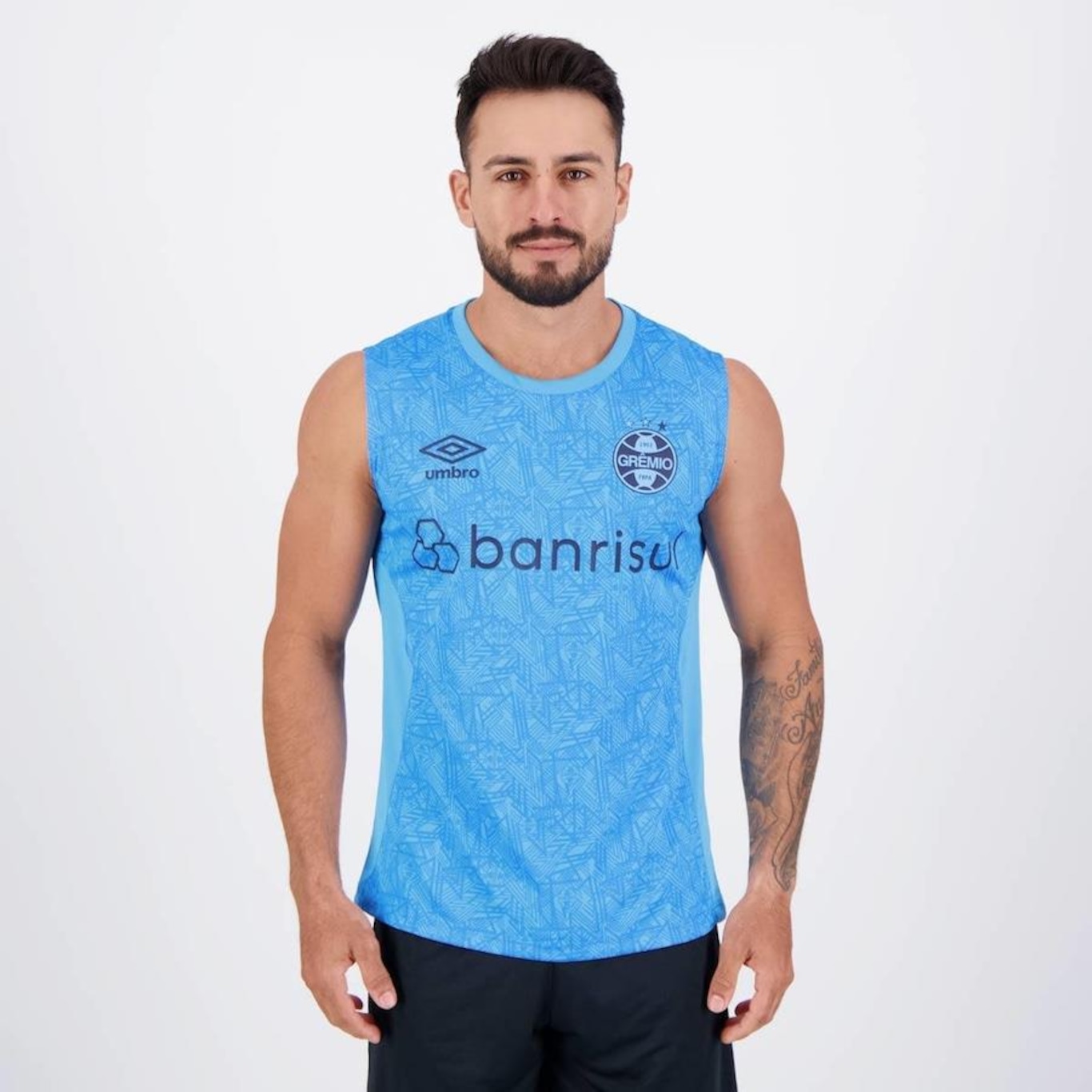 Camiseta Regata do Grêmio Treino 2024 Umbro - Masculina - Foto 1