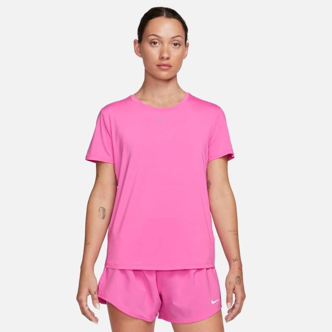 Camiseta Nike One Dri-Fit Ss Feminina - Cinza - Bayard Esportes