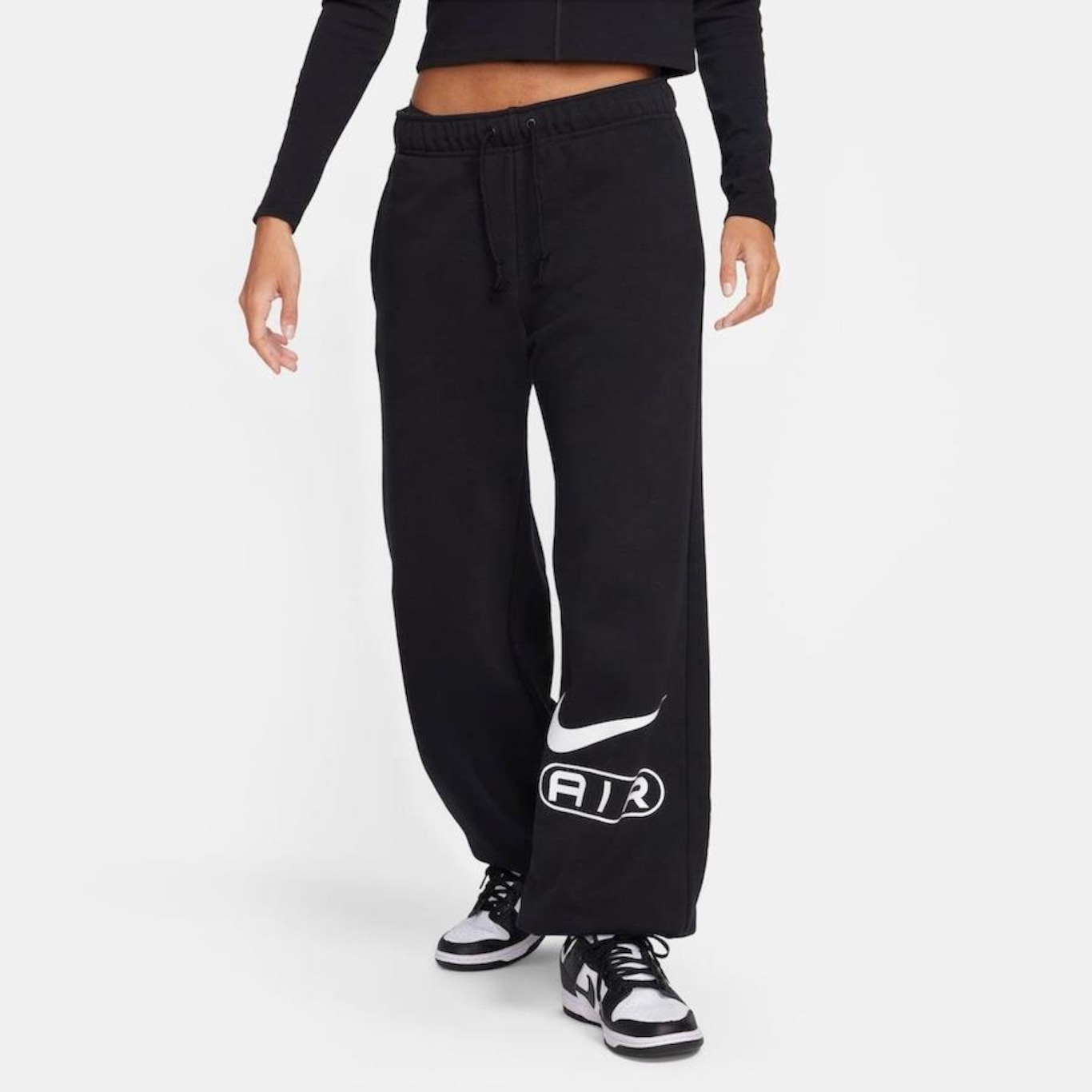 Calça nike air fleece fashion feminina