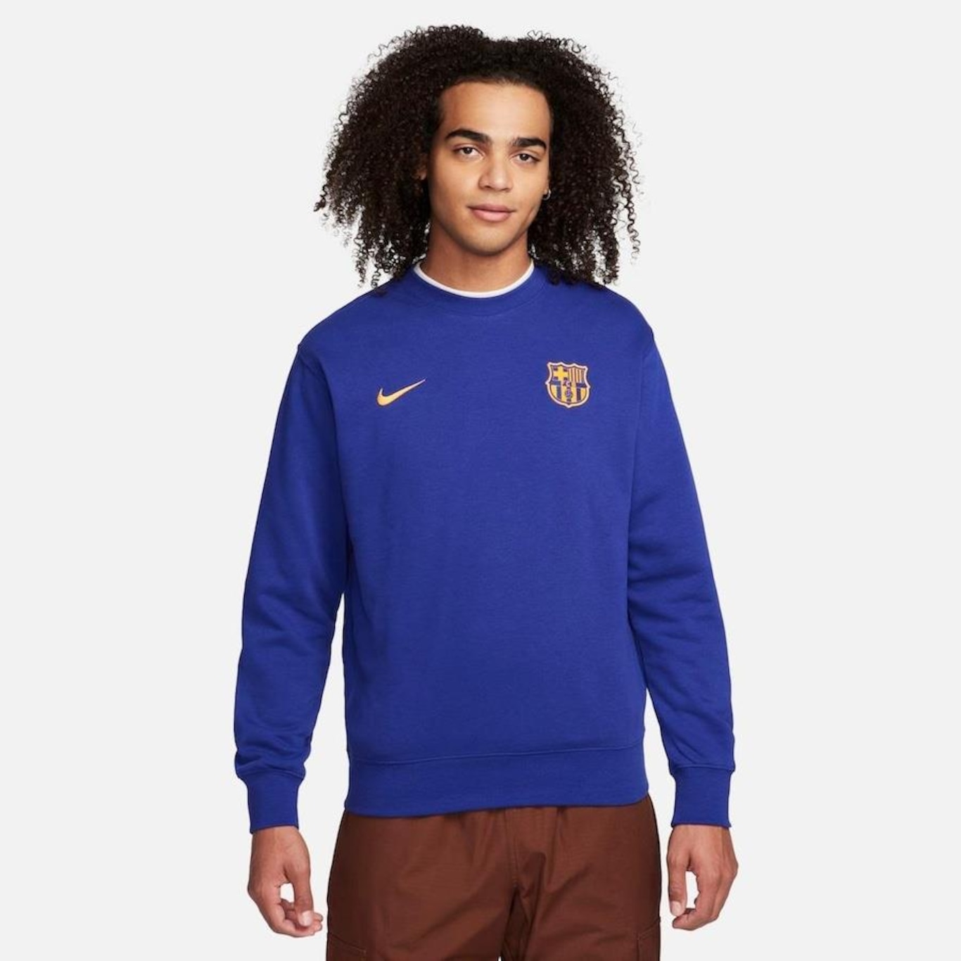 Blusão sem Capuz Nike Sportswear Barcelona Fc - Masculino - Foto 1