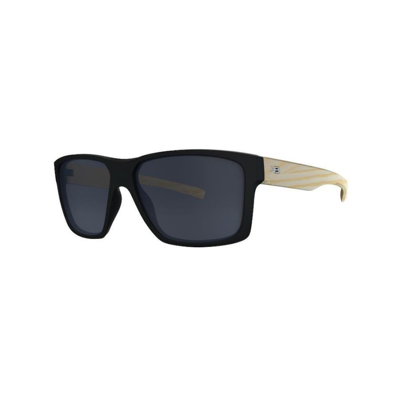 Óculos de Sol Masculino HB Freak Matte Black Wood Polarizado - Foto 1