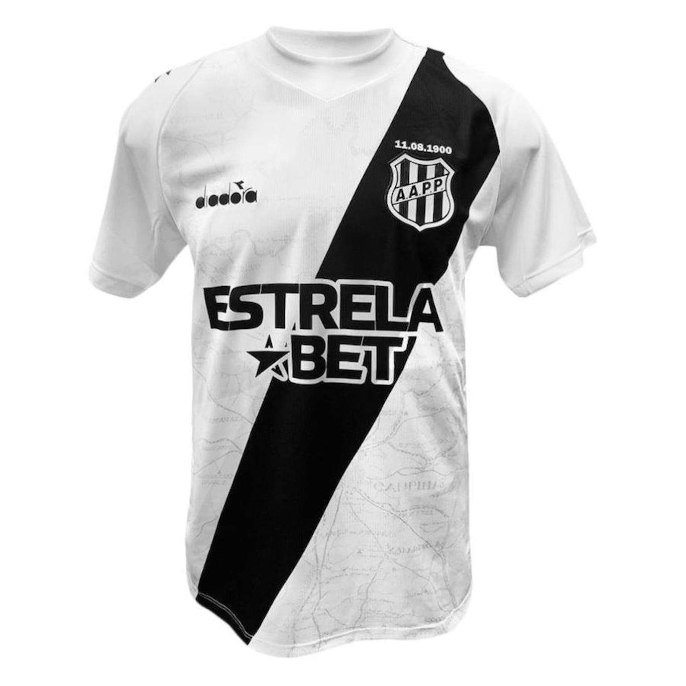 Camisa 1 Ponte Preta 2024 Jogador Diadora - Masculina - Foto 1