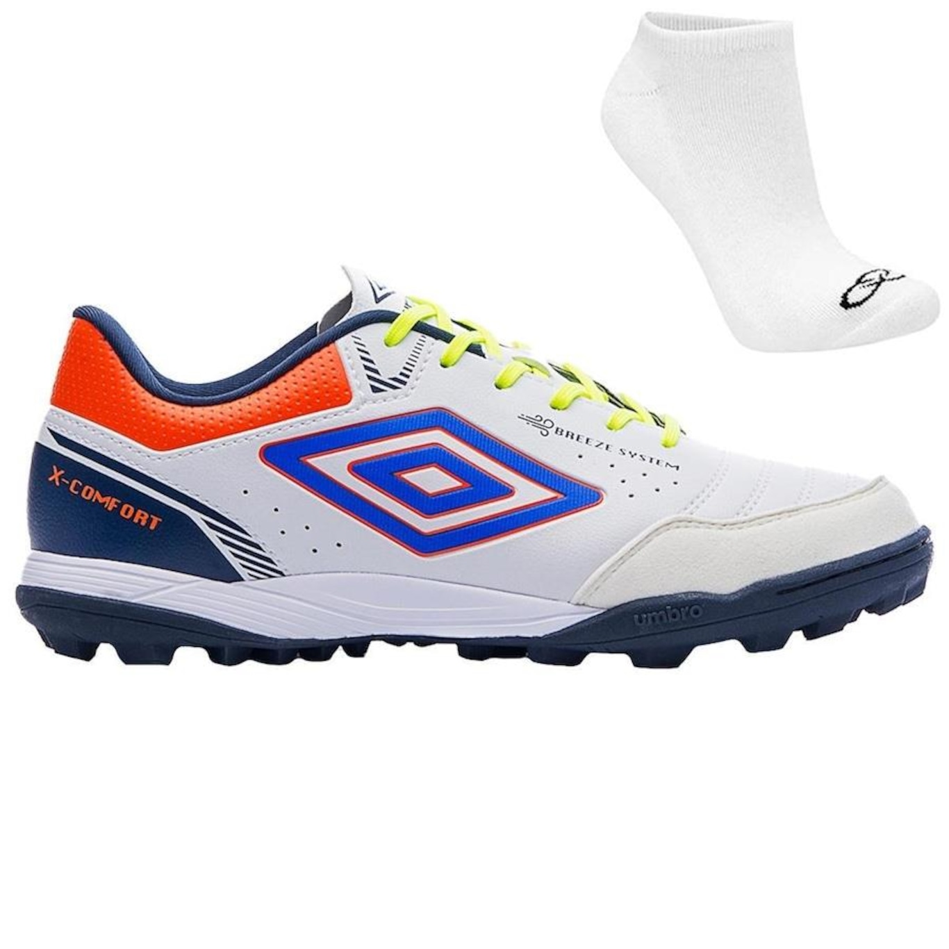 Chuteira Society Umbro X-Comfort + Meia - Adulto - Foto 1