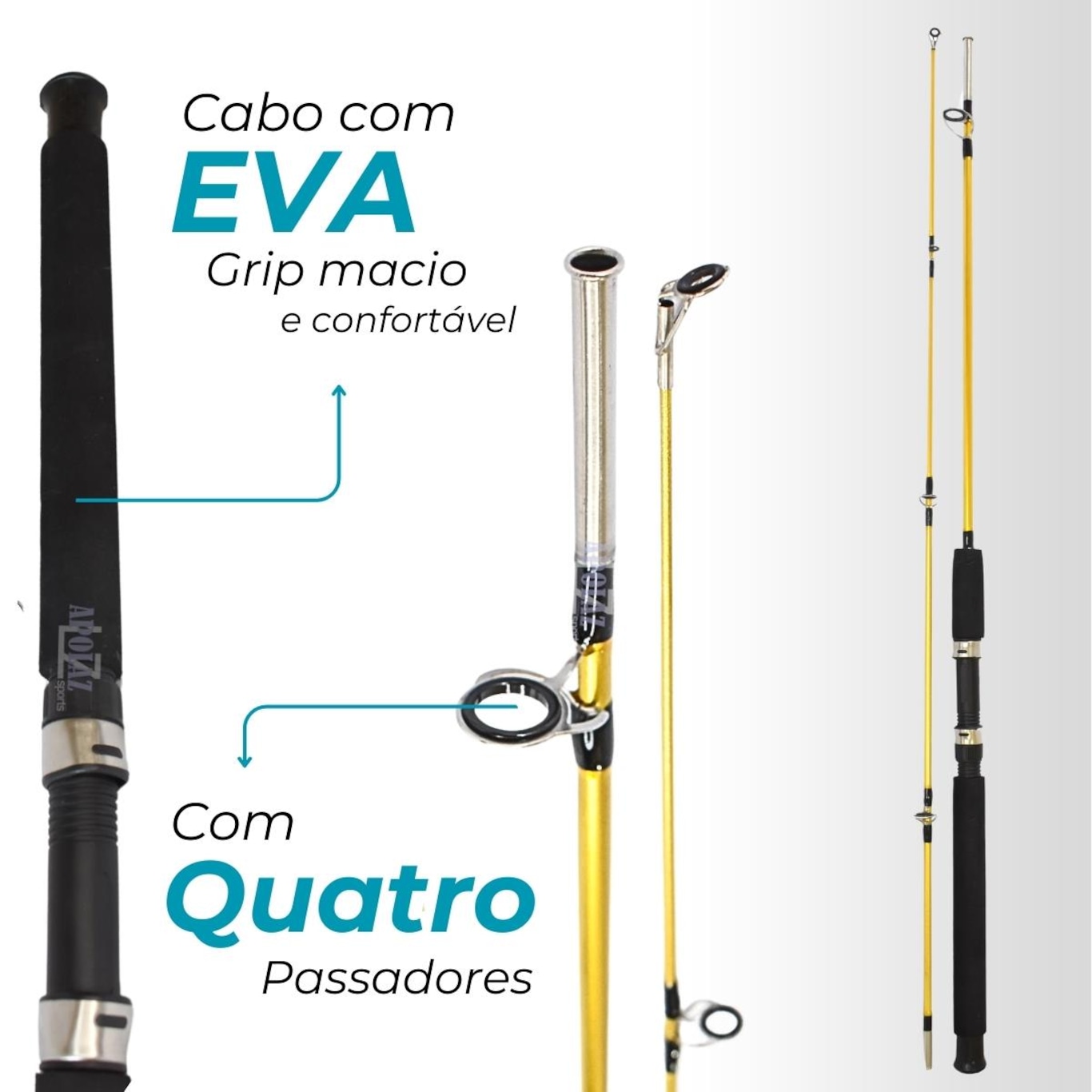 Kit Pesca Completo 4 Varas Taue e Molinetes + Maleta Itens Barato - Foto 5