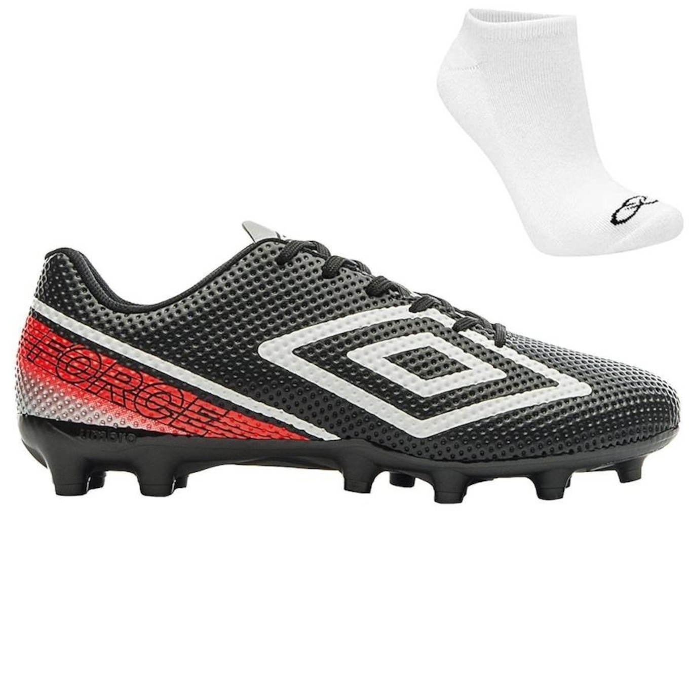 Kit Chuteira Campo Umbro Force + Meia - Adulto - Foto 1