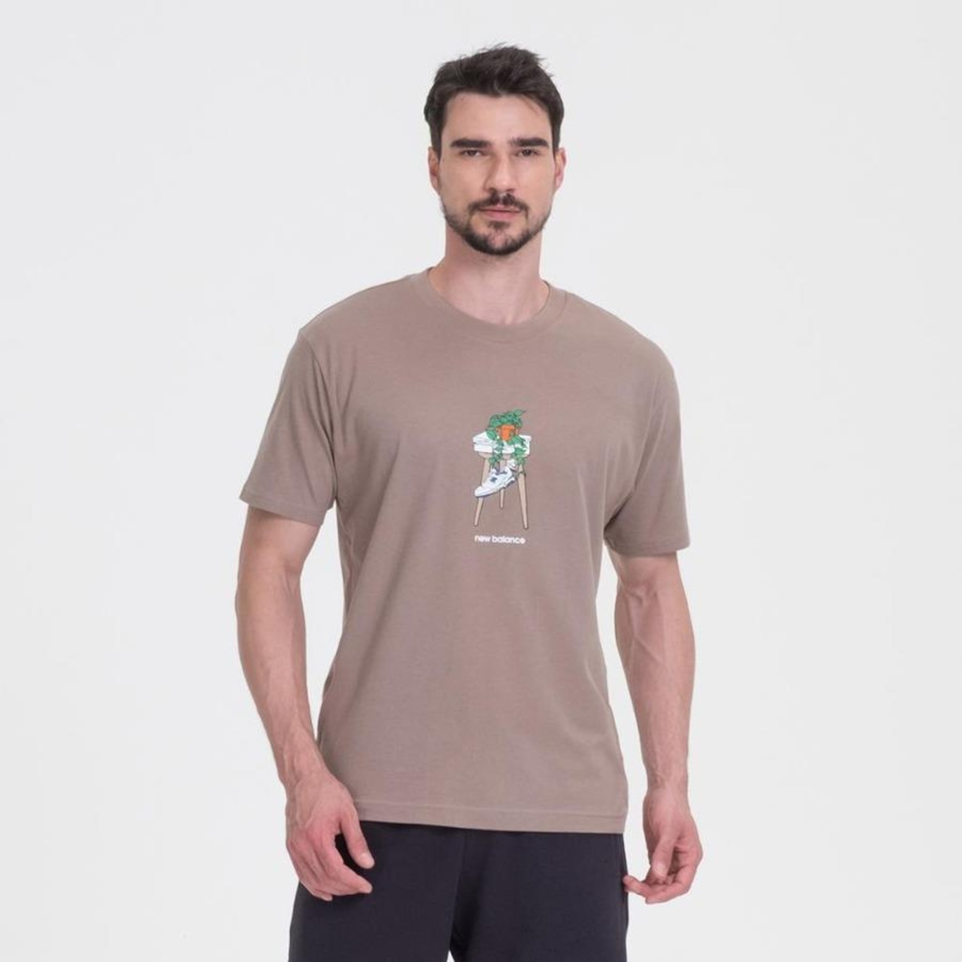 Camiseta New Balance Qt 550 Houseplant - Masculina - Foto 1