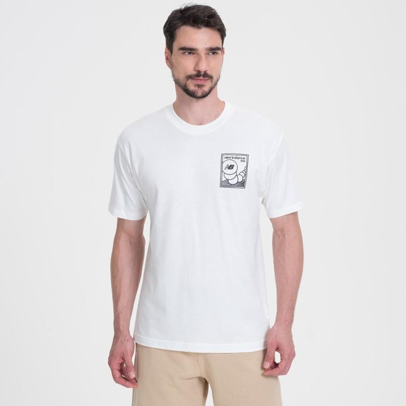 Camiseta New Balance Qt 550 Sketch - Masculina - Foto 1