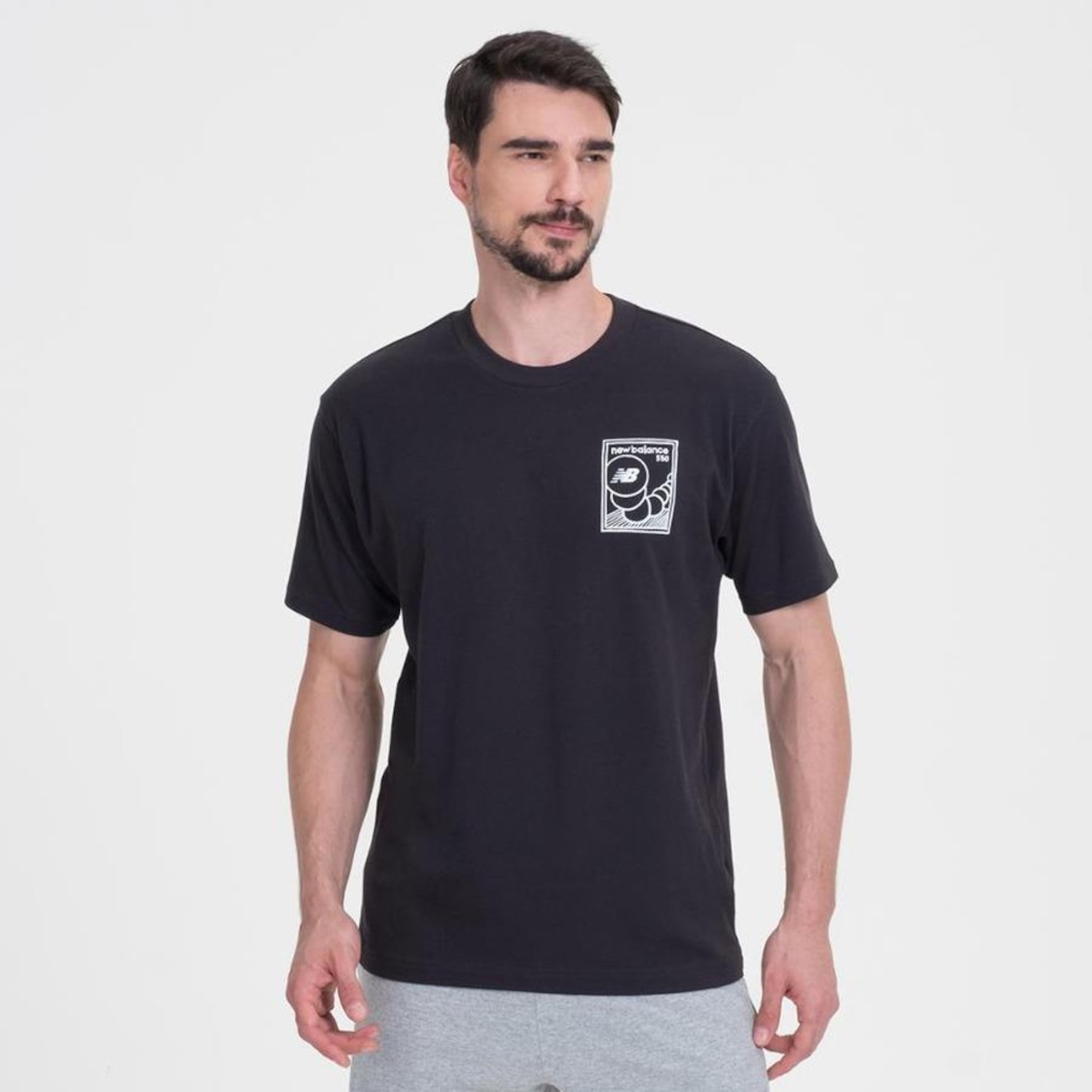 Camiseta New Balance Qt 550 Sketch - Masculina - Foto 1