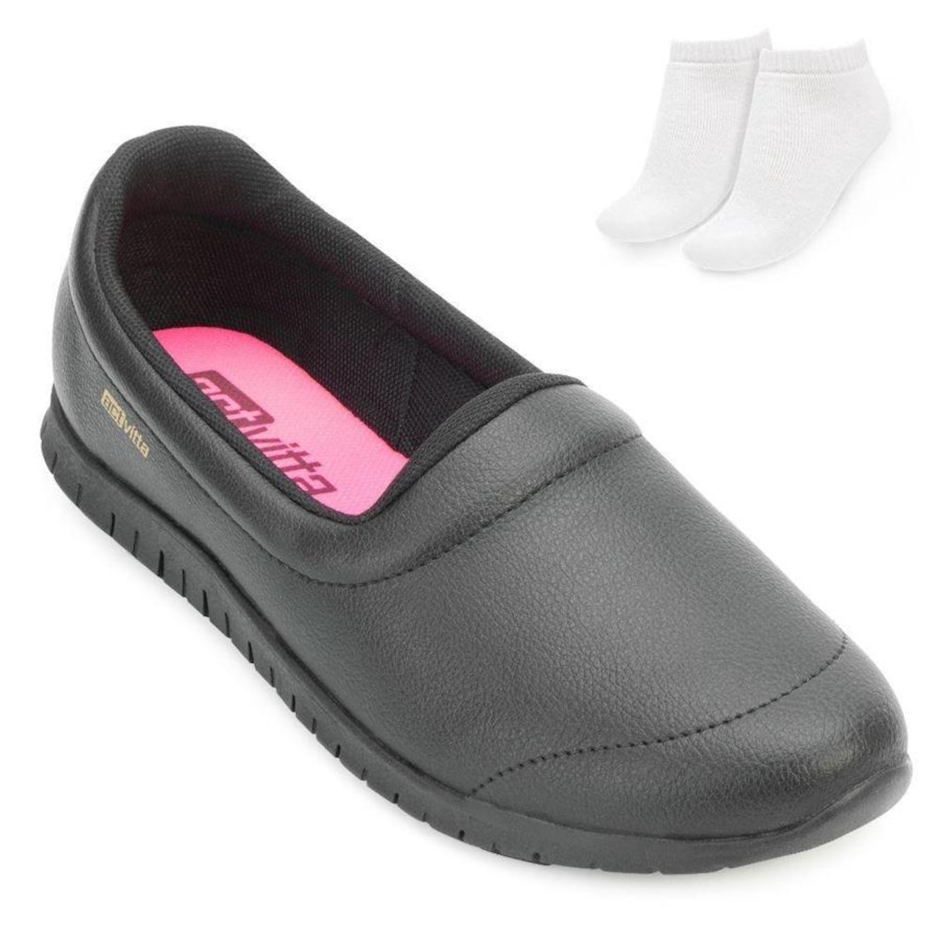 Tênis Slip On Actvitta e Meia At24-42025 - Feminino - Foto 1