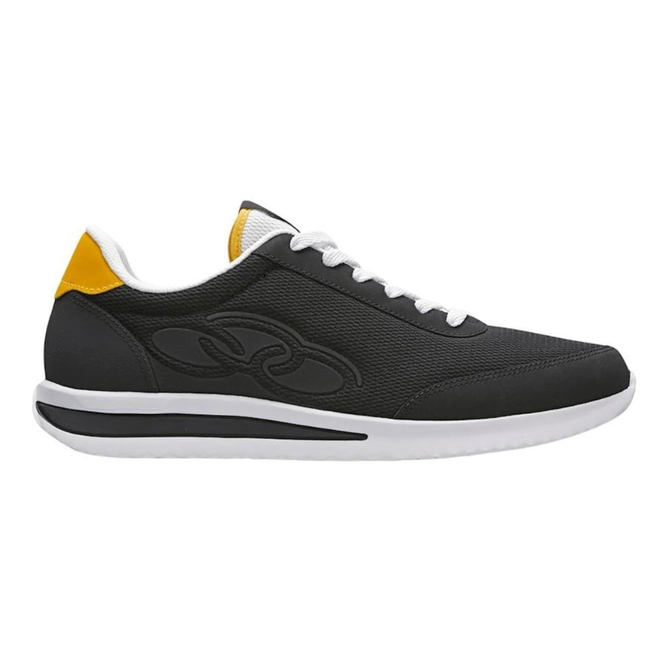 Tênis Olympikus Poseidon Casual Preto e Amarelo - Masculino - Foto 1