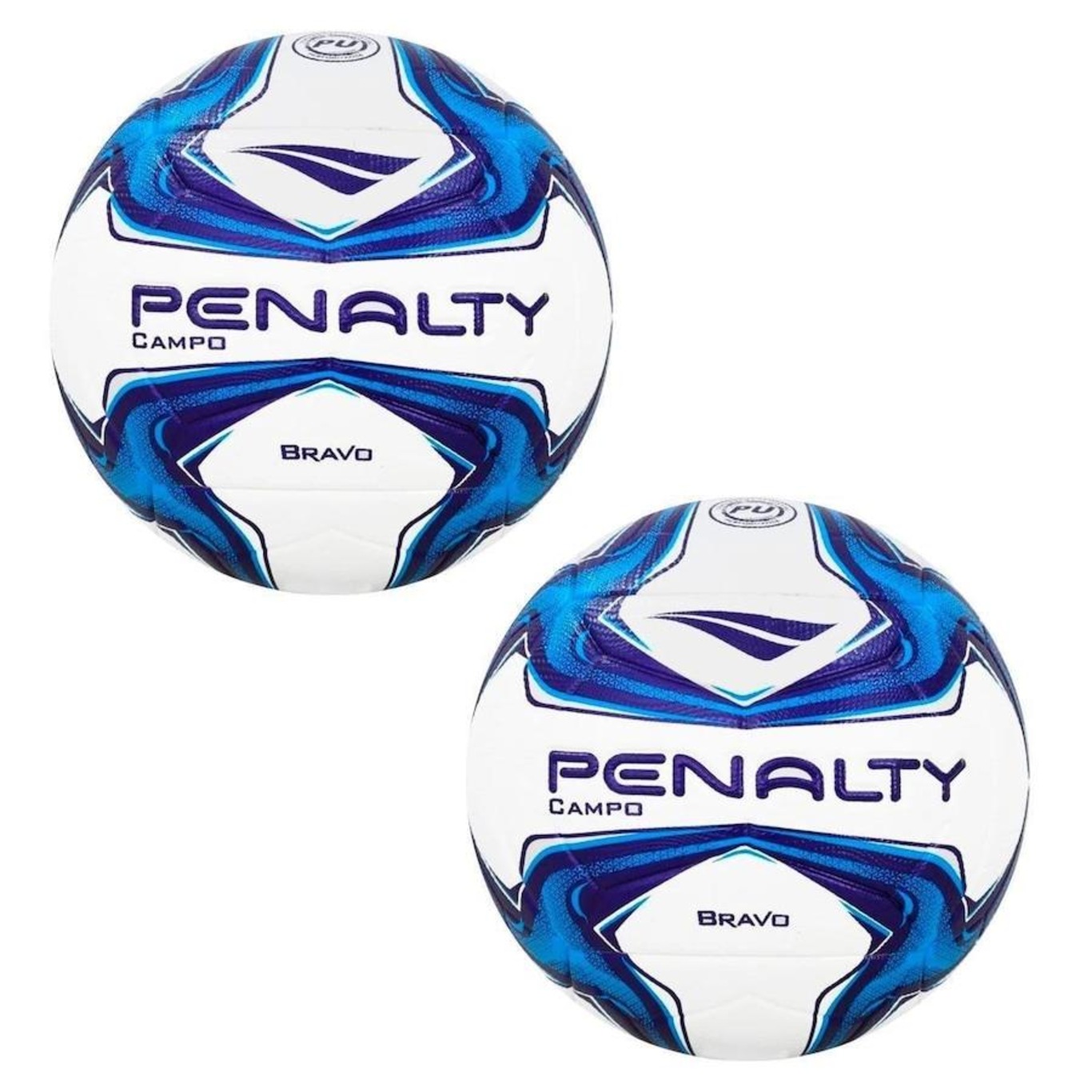 Kit com 2 Bola de Futebol Campo Penalty Bravo Xxiv - Foto 1