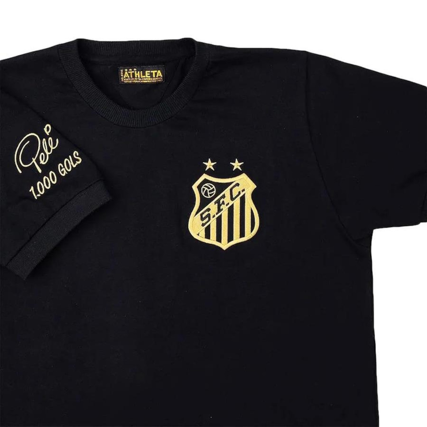 Camisa do Santos Athleta Pelé 1.000 Gols - Infantil - Foto 4