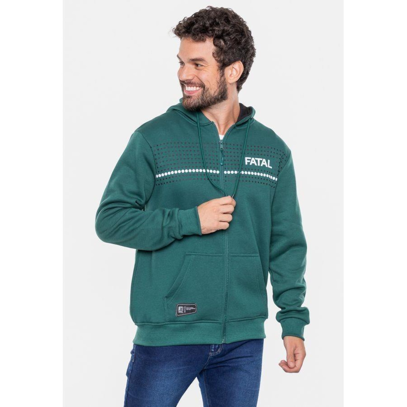 Jaqueta De Moletom Com Capuz Fatal Fashion Basic Canguru - Masculina - Foto 4