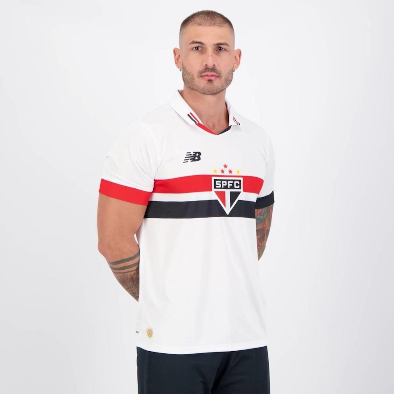 Camisa do São Paulo I 2024 New Balance 10 Luciano - Masculina - Foto 3