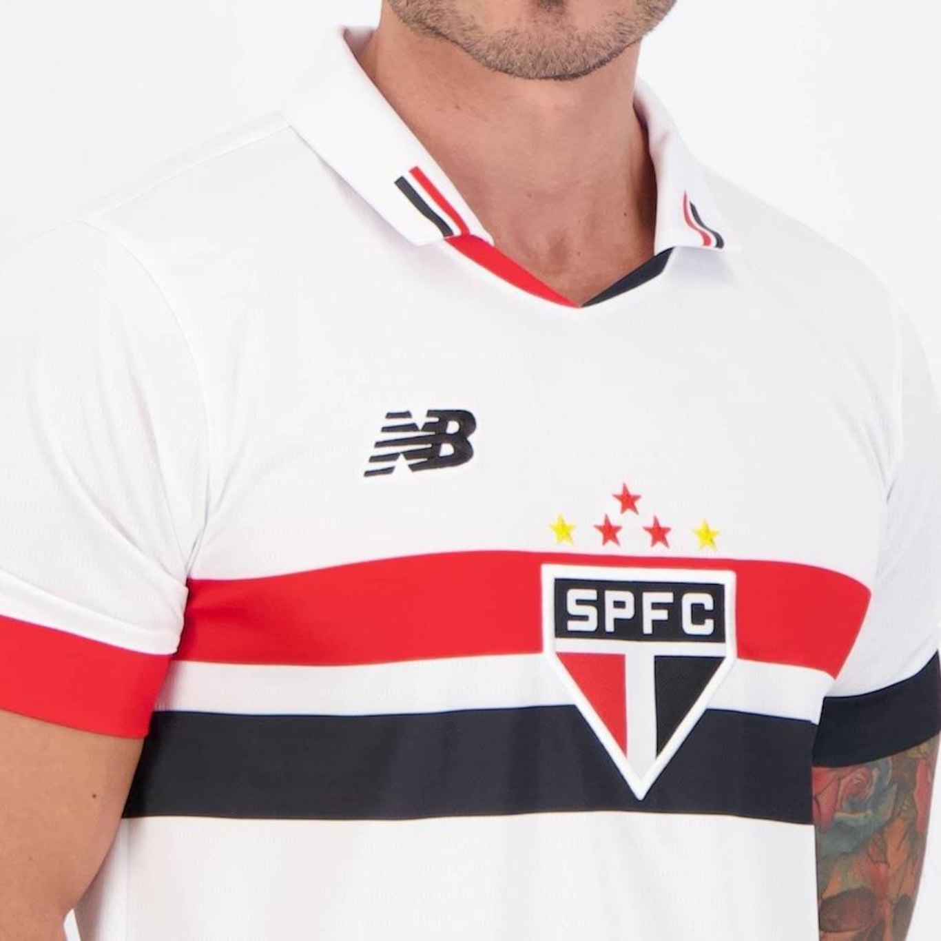 Camisa do São Paulo I 2024 New Balance 10 Luciano - Masculina - Foto 4