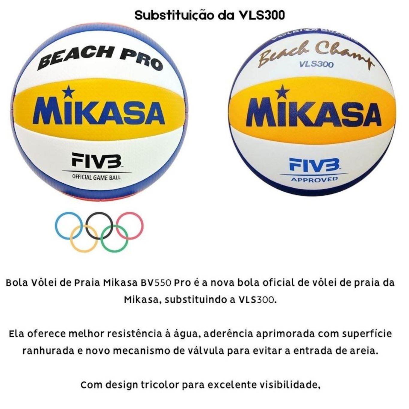 Bola de Vôlei de Praia Mikasa BV550 | Centauro
