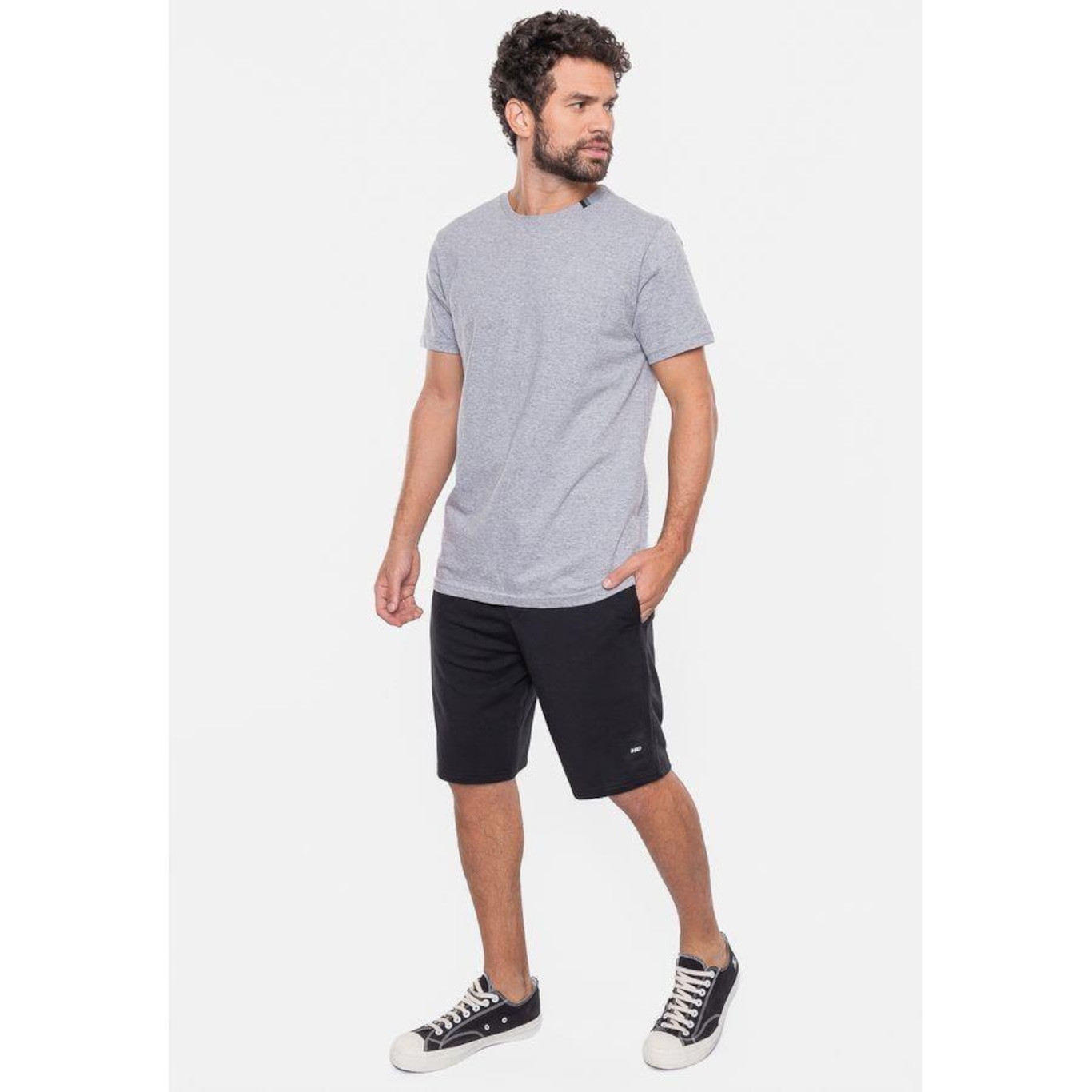 Bermuda Hd Moletom Minimal - Masculina - Foto 3